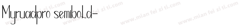 Myruadpro semibold字体转换